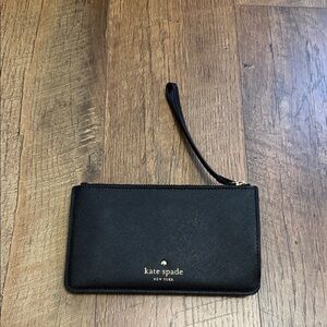 Kate Spade Black Leather Wristlet